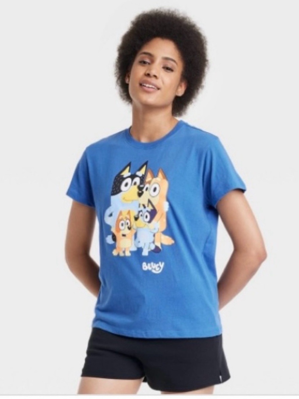 Women's Bluey Short Sleeve Graphic T-Shirt - Blue Size XXL New